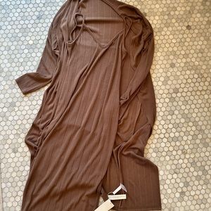 NWT 	RIBBED KNIT DRESS & CARDIGAN SET nothing fits but